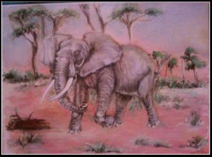 Voir le détail de cette oeuvre: elephant afrique